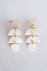 Cat Ba Crescent Drop Buffalo Horn Dangle Earrings - Handcrafted & Unique Buffalo Horn Jewelry