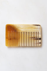Chai Buffalo Horn Pocket-Sized Hair / Beard Comb - Handcrafted & Unique Buffalo Horn Jewelry