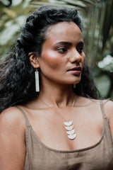 Hanoi Crescent Buffalo Horn Pendant Necklace - Handcrafted & Unique Buffalo Horn Jewelry