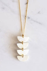 Hanoi Crescent Buffalo Horn Pendant Necklace - Handcrafted & Unique Buffalo Horn Jewelry