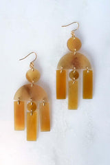 Hoang Hau Buffalo Horn Chandelier Statement Earrings - Handcrafted & Unique Buffalo Horn Jewelry
