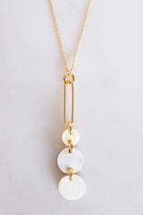 Sa Dec Circular Drop Buffalo Horn Long Pendant Necklace - Handcrafted & Unique Buffalo Horn Jewelry