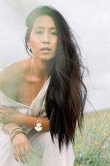 Saigon II Geo Buffalo Horn Long Pendant Necklace - Handcrafted & Unique Buffalo Horn Jewelry