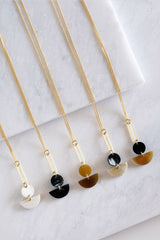 Tho Bar & Geo Buffalo Horn Pendant Necklace - Handcrafted & Unique Buffalo Horn Jewelry