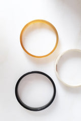 Tron Buffalo Horn Minimalist Bangle Bracelet (1pc) - Handcrafted & Unique Buffalo Horn Jewelry