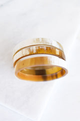 Tron Buffalo Horn Minimalist Bangle Bracelet (3pcs) - Handcrafted & Unique Buffalo Horn Jewelry