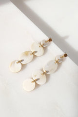 Xinh Xan Asymmetrical Geo Buffalo Horn Dangle Post Earrings - Handcrafted & Unique Buffalo Horn Jewelry