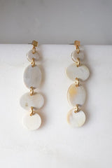 Xinh Xan Asymmetrical Geo Buffalo Horn Dangle Post Earrings - Handcrafted & Unique Buffalo Horn Jewelry