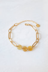Xuan Buffalo Horn Thick Oval Link Chain Ankle Bracelet - Handcrafted & Unique Buffalo Horn Jewelry