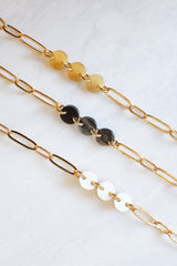 Xuan Buffalo Horn Thick Oval Link Chain Ankle Bracelet - Handcrafted & Unique Buffalo Horn Jewelry