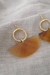 Yang Bay II Buffalo Horn Geometric Statement Dangle Earrings