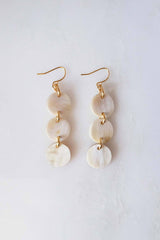 Yen Bai 16K Gold-Plated Brass Buffalo Horn Circle Drop Earrings - Handcrafted & Unique Buffalo Horn Jewelry