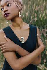 Hanoi Crescent Buffalo Horn Pendant Necklace - Handcrafted & Unique Buffalo Horn Jewelry