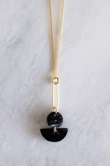 Tho Bar & Geo Buffalo Horn Pendant Necklace - Handcrafted & Unique Buffalo Horn Jewelry