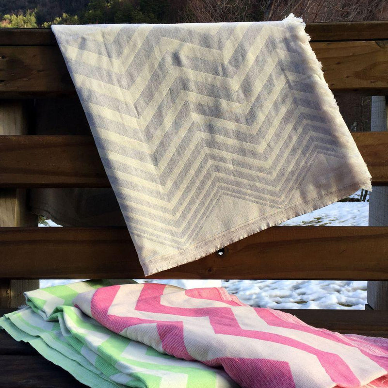 Mersin Eco-friendly Ultra Soft  Grey Chevron Towel